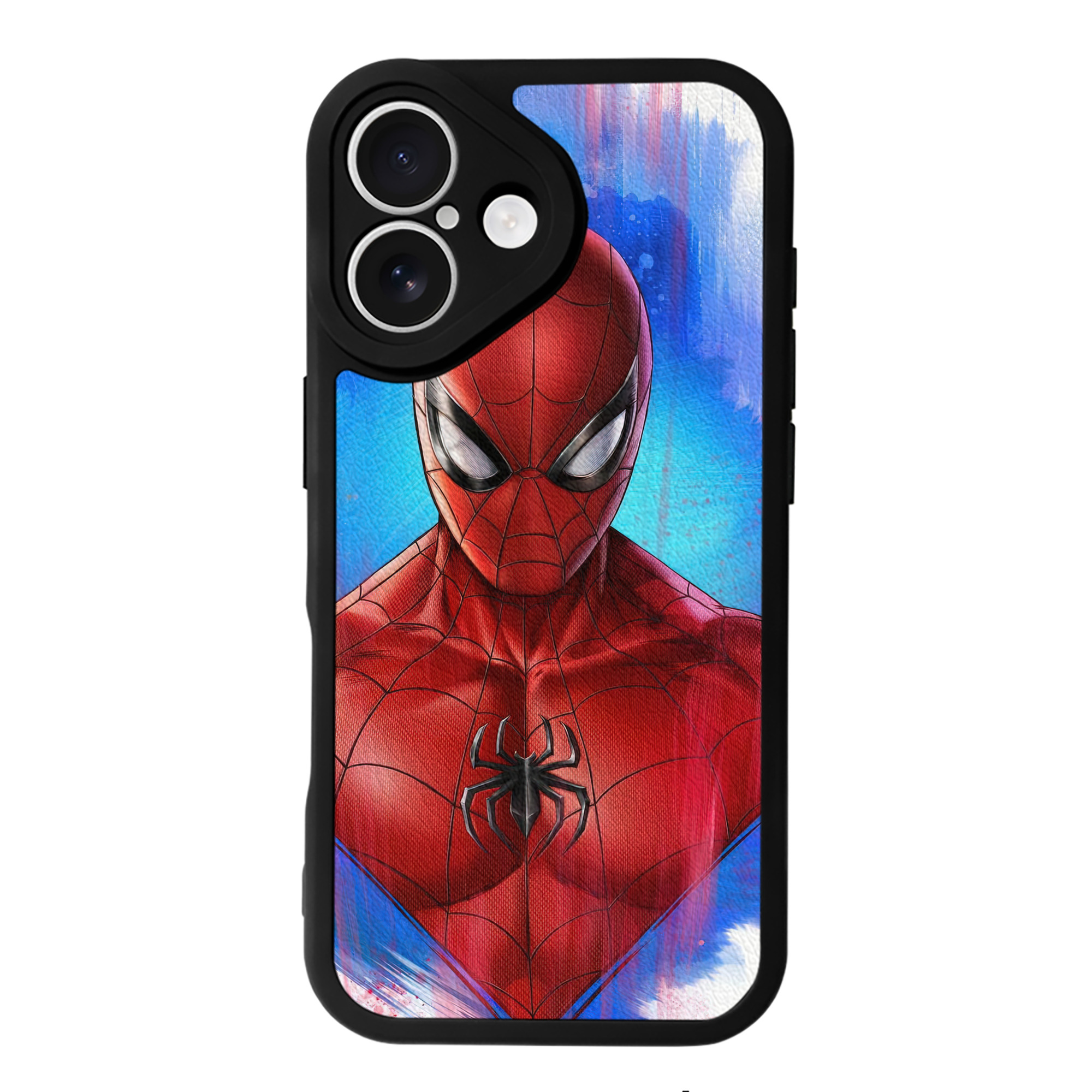 （画像用） Spider Man スパイダーマン 【iPhone 16シリーズ対応】シリコンスマホケース（レザー調） 材質：シリコン